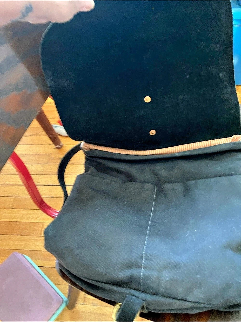 Black Leather-Style Backpack - Picture 2 of 8
